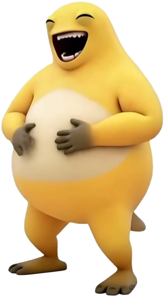 大笑的黄色角色